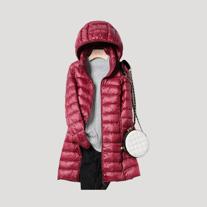 Danielle | Refined Long Hooded Puffer Jacket
