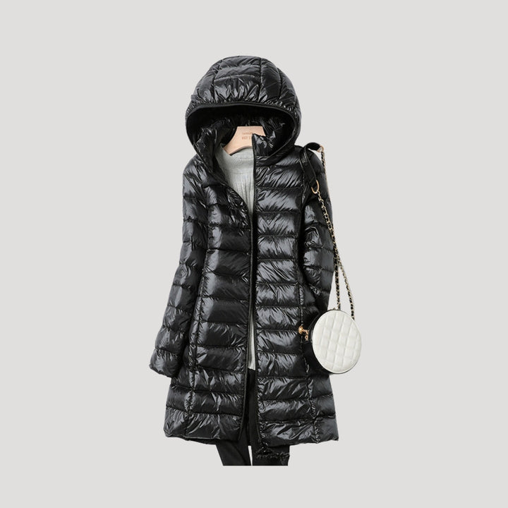 Danielle | Refined Long Hooded Puffer Jacket