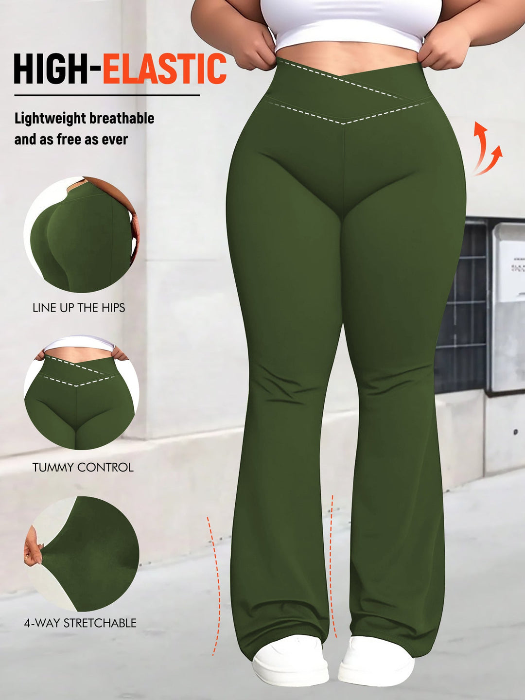 Danielle | Relaxed High-Waisted Flare Leggings with Tummy Control