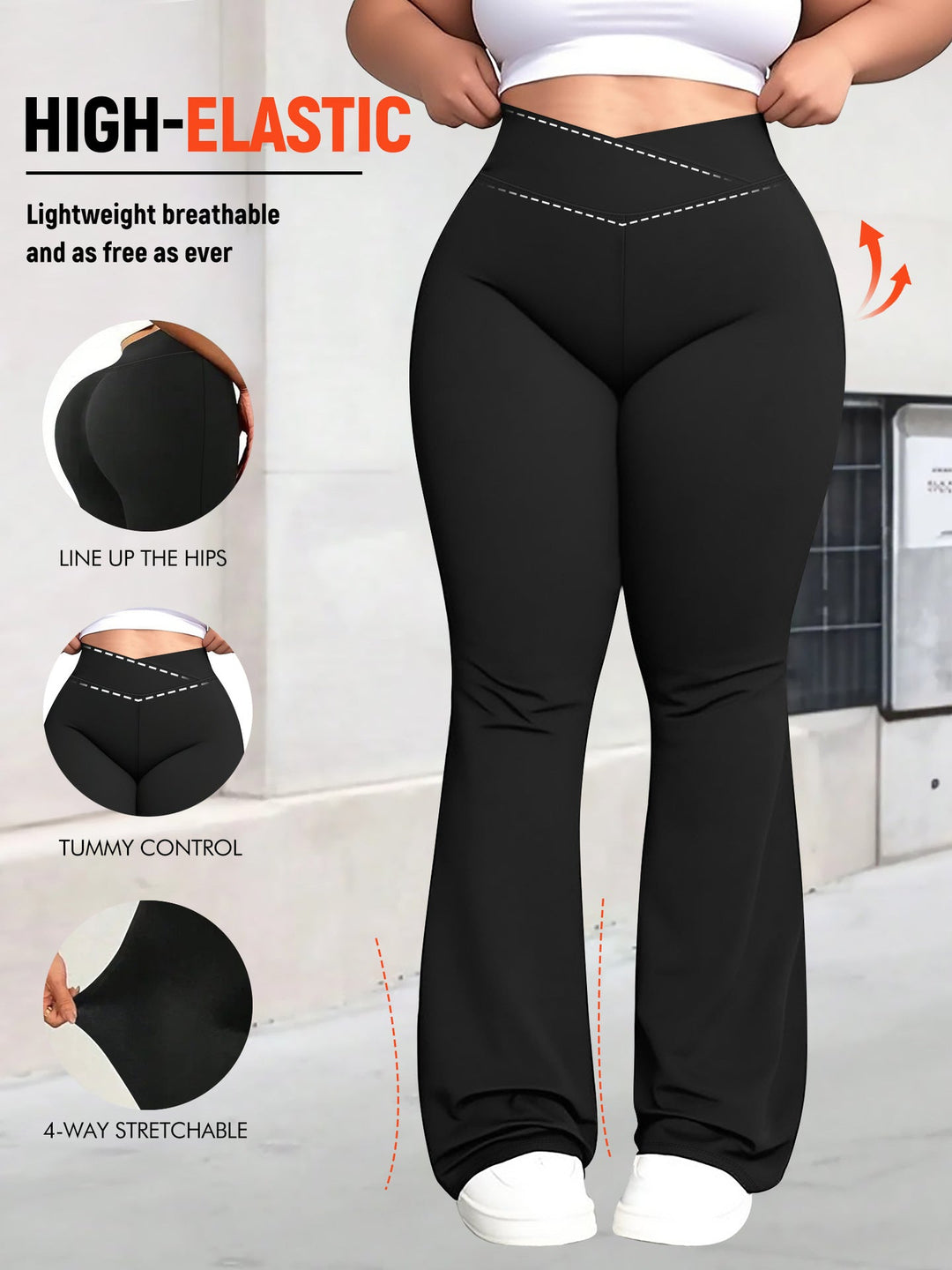 Danielle | Relaxed High-Waisted Flare Leggings with Tummy Control