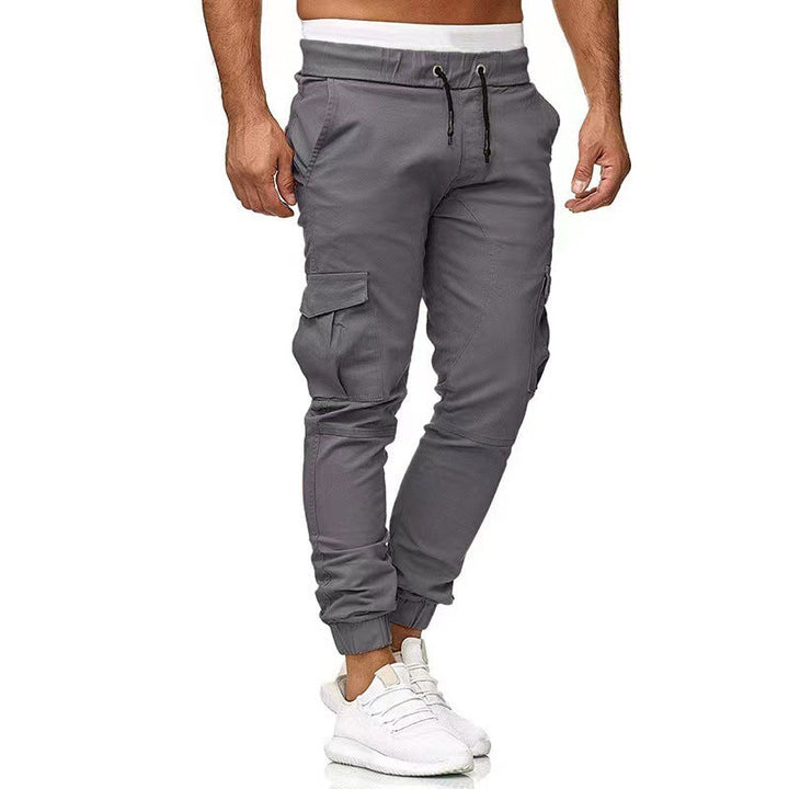 David | Elegant Tactical Cargo Jogger Pants with Drawstring