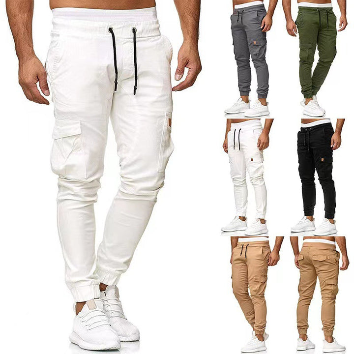 David | Elegant Tactical Cargo Jogger Pants with Drawstring