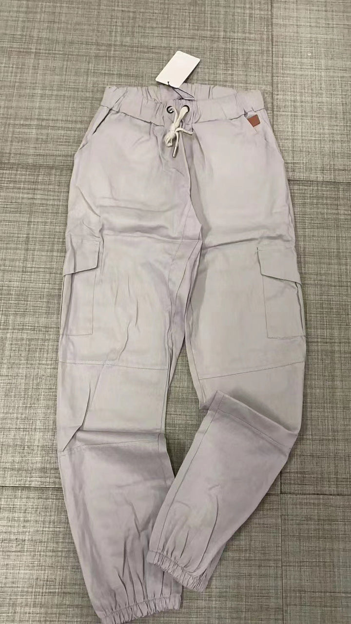 David | Elegant Tactical Cargo Jogger Pants with Drawstring