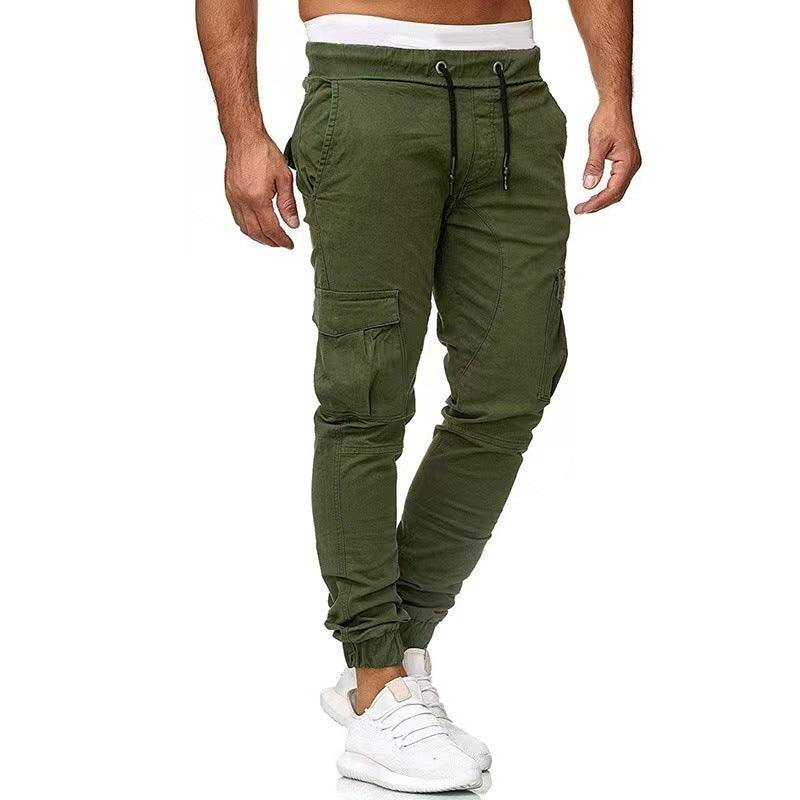 David | Elegant Tactical Cargo Jogger Pants with Drawstring