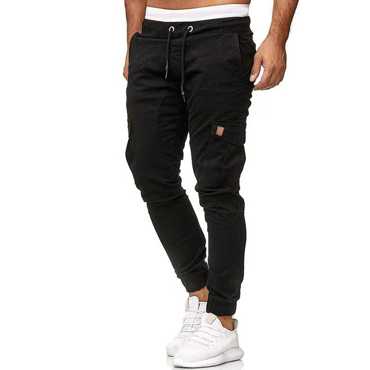 David | Elegant Tactical Cargo Jogger Pants with Drawstring