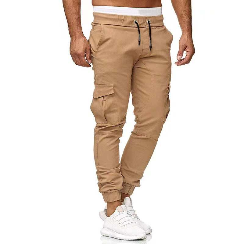 David | Elegant Tactical Cargo Jogger Pants with Drawstring