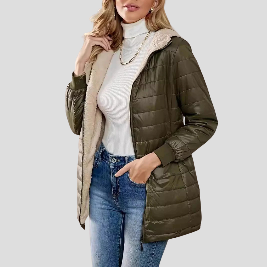 Deborah | Classic Hooded Sherpa-Lined Puffer Jacket