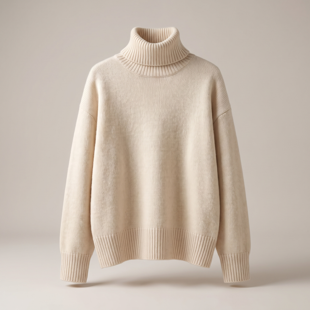Deborah | Effortless Ribbed Knit Turtleneck Sweater