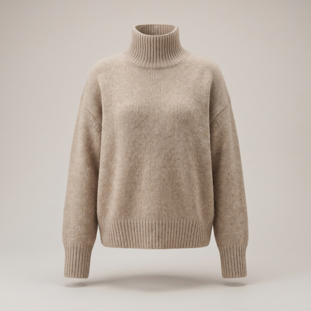 Deborah | Effortless Ribbed Knit Turtleneck Sweater