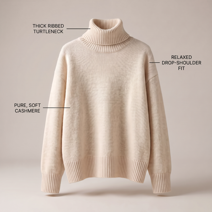 Deborah | Effortless Ribbed Knit Turtleneck Sweater
