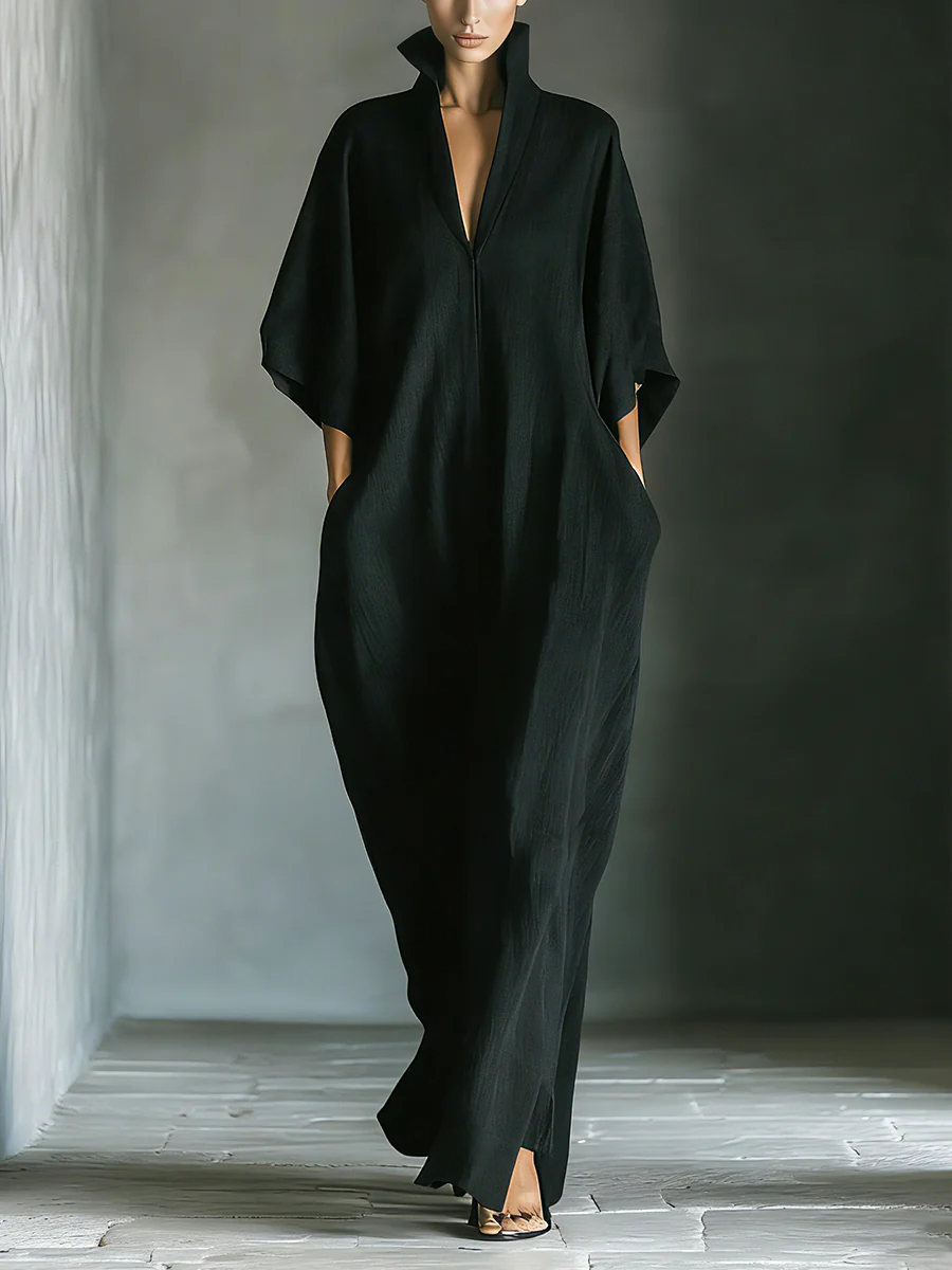 Deborah | Polished Oversized Kimono Sleeve Maxi Sweater Dress