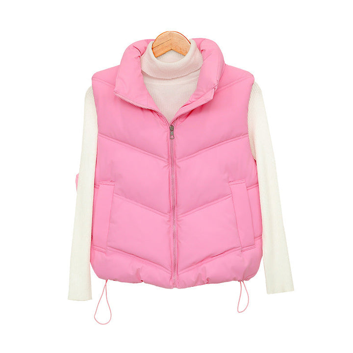 Denise | Polished Quilted Puffer Jacket Vest with Stand Collar
