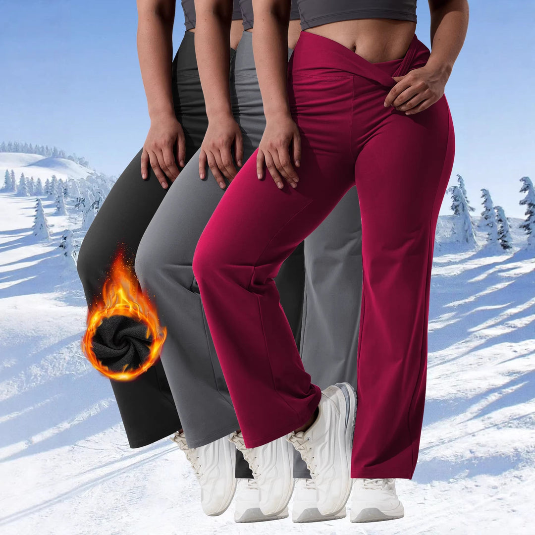 Denise | Refined High-Waist Fleece-Lined Flare Leggings