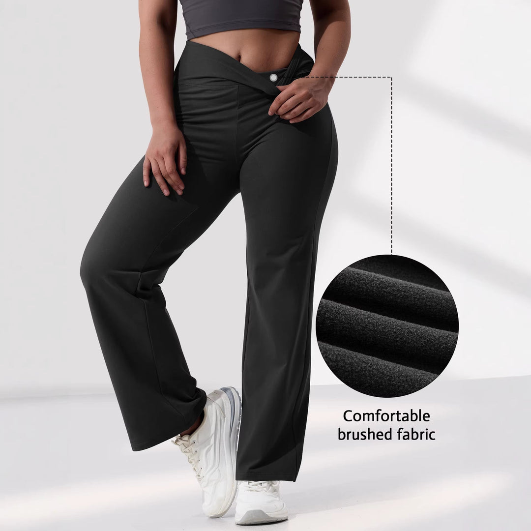 Denise | Refined High-Waist Fleece-Lined Flare Leggings