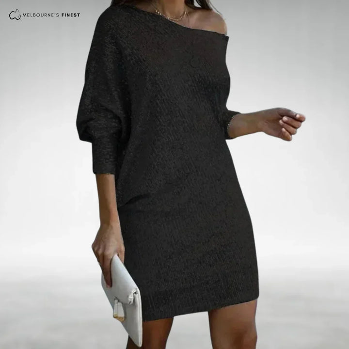 Denise | Refined Sequin Off Shoulder Holiday Dress