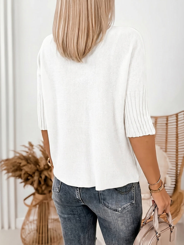 Denise | Timeless Elbow Sleeve Oversized Turtleneck Sweater