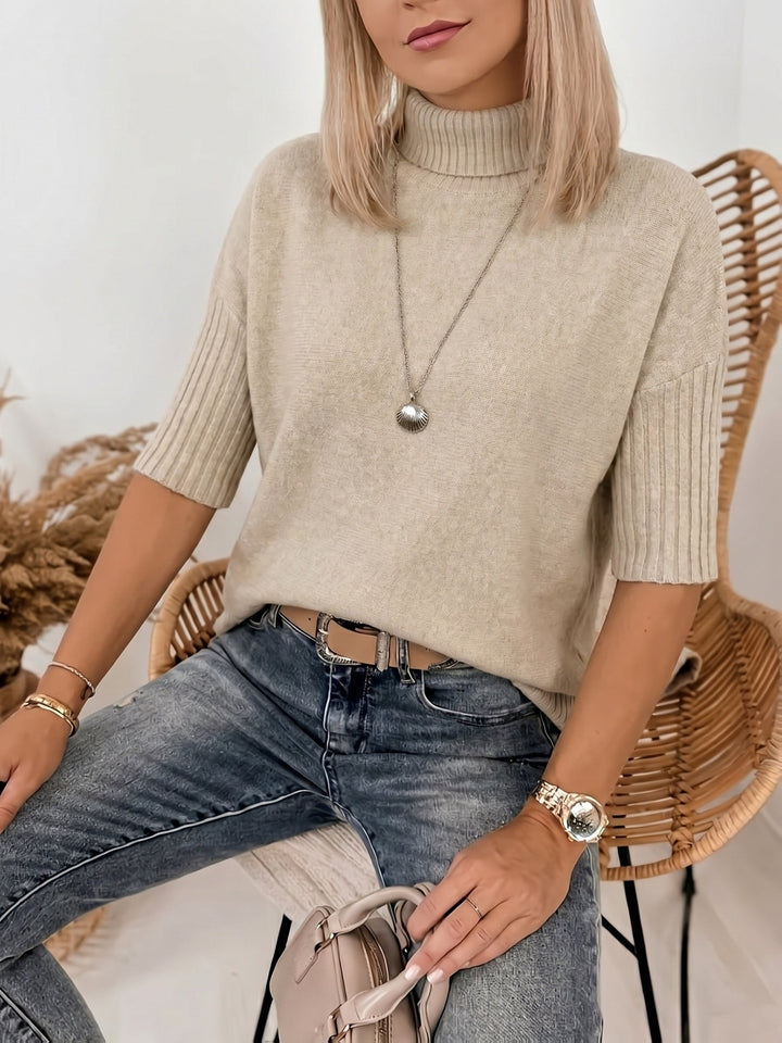 Denise | Timeless Elbow Sleeve Oversized Turtleneck Sweater