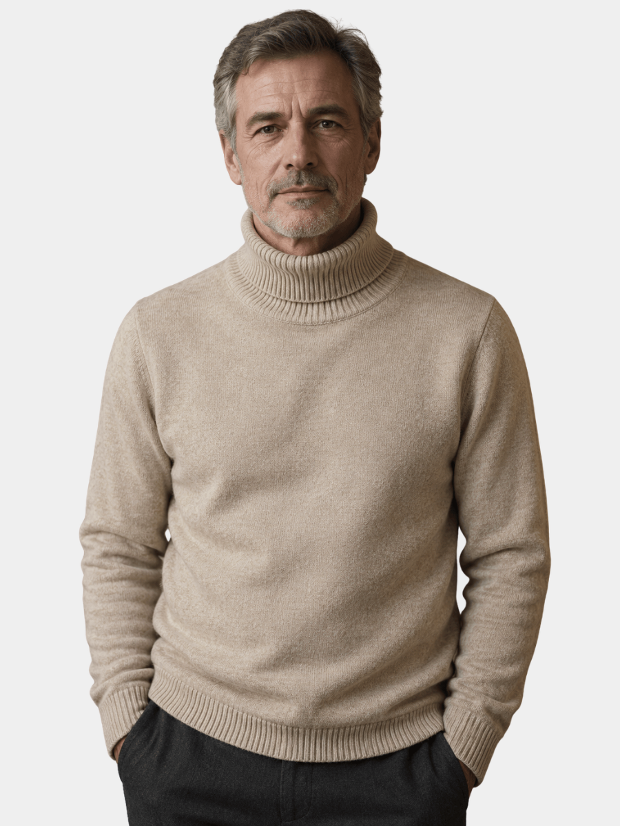 Dennis | Effortless Ribbed Knit Turtleneck Sweater