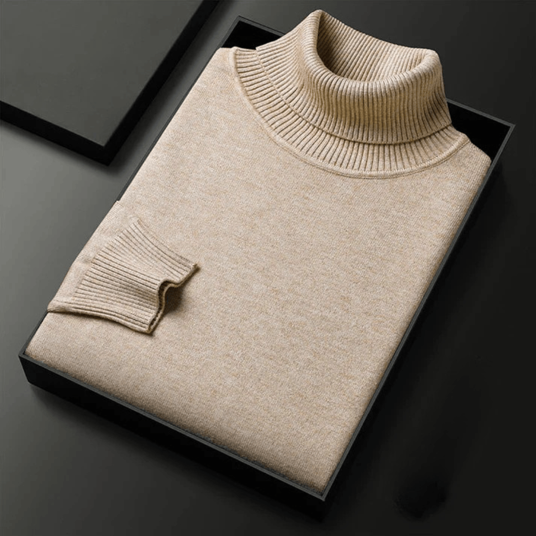 Dennis | Effortless Ribbed Knit Turtleneck Sweater