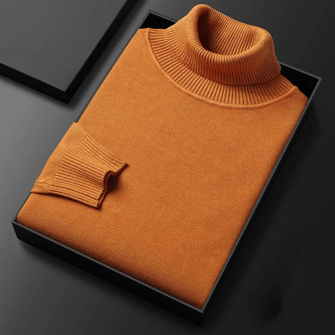 Dennis | Effortless Ribbed Knit Turtleneck Sweater