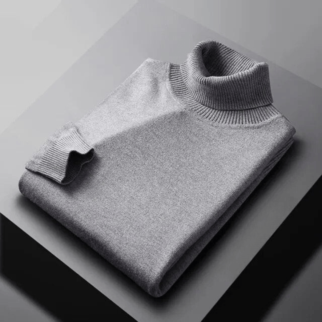 Dennis | Effortless Ribbed Knit Turtleneck Sweater