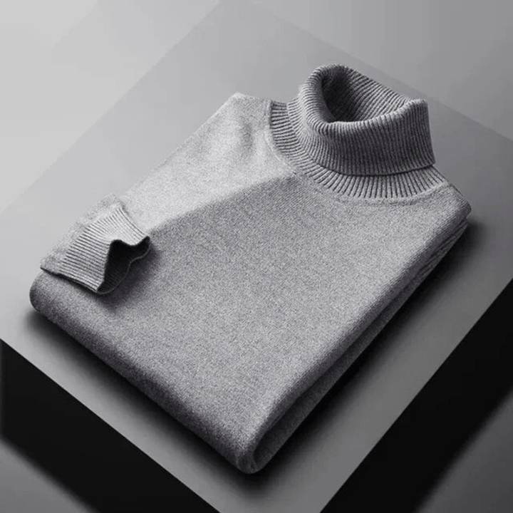 Dennis | Effortless Ribbed Knit Turtleneck Sweater