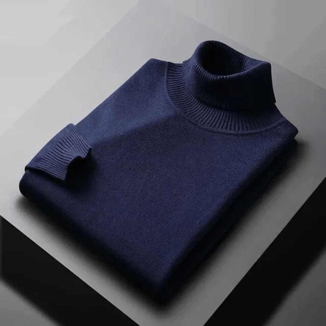 Dennis | Effortless Ribbed Knit Turtleneck Sweater