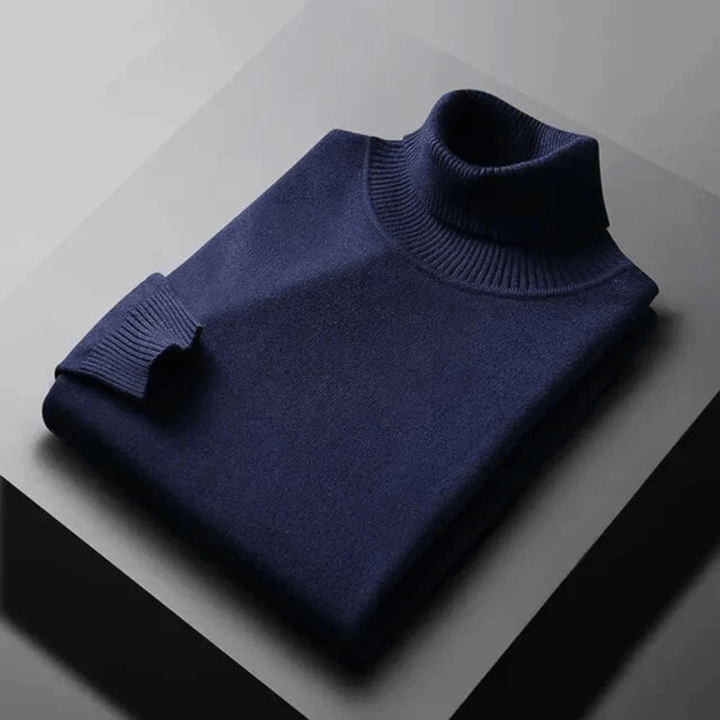 Dennis | Effortless Ribbed Knit Turtleneck Sweater