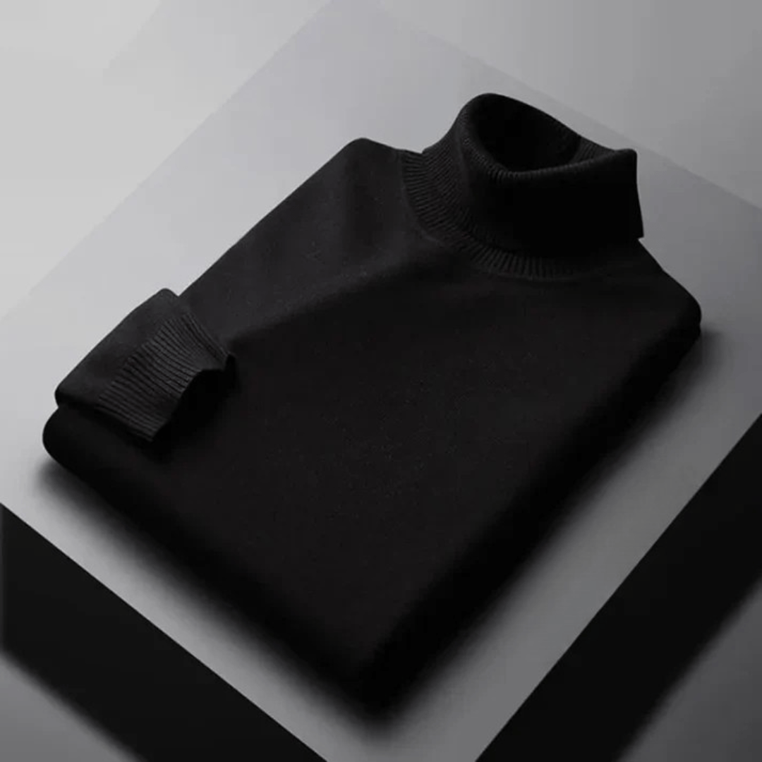 Dennis | Effortless Ribbed Knit Turtleneck Sweater