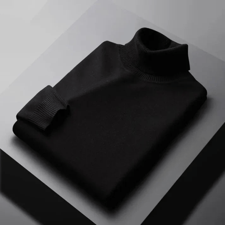 Dennis | Effortless Ribbed Knit Turtleneck Sweater