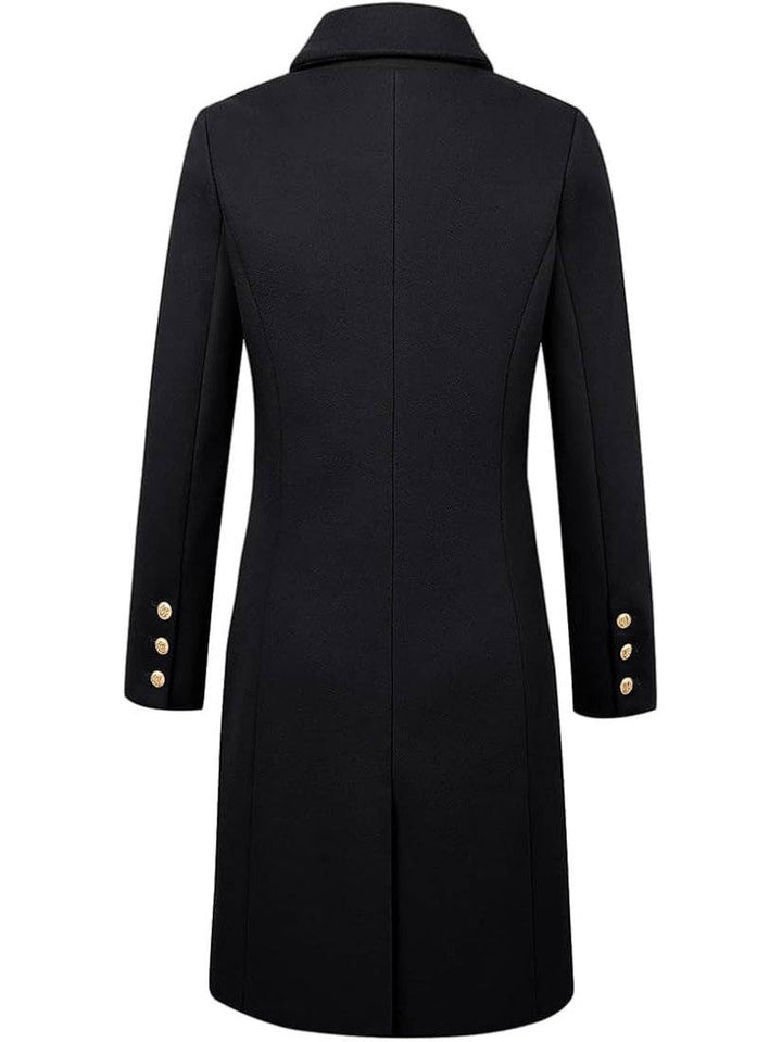 Diana | Chic Double Breasted Midi Pea Coat