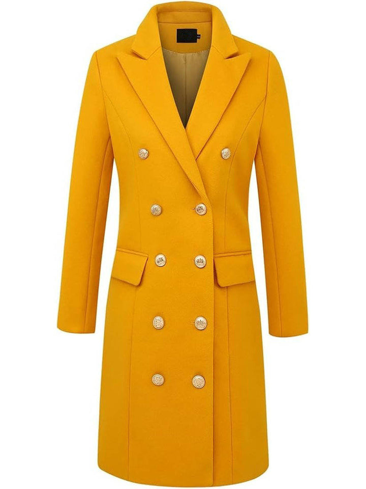 Diana | Chic Double Breasted Midi Pea Coat