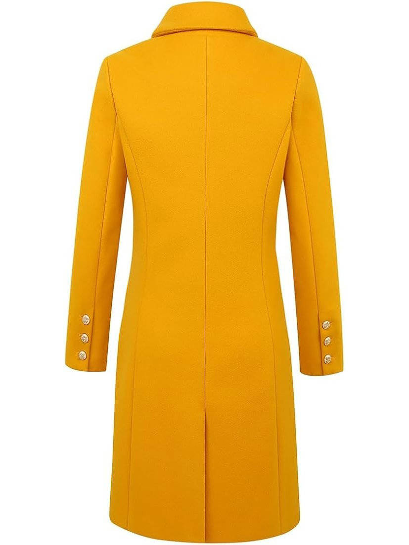 Diana | Chic Double Breasted Midi Pea Coat
