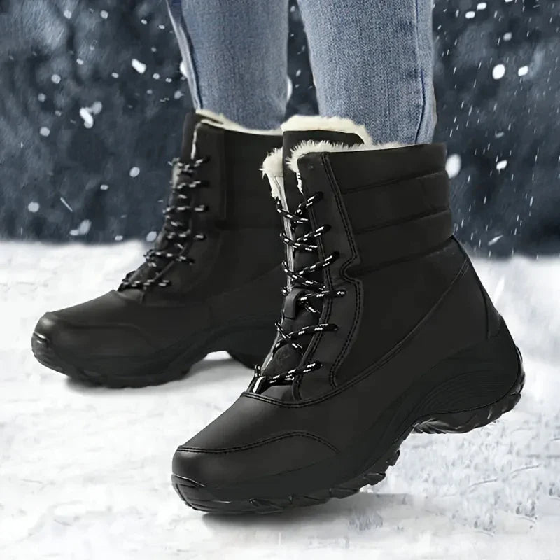 Diana | Elegant Plush-Trim Waterproof Winter Boots