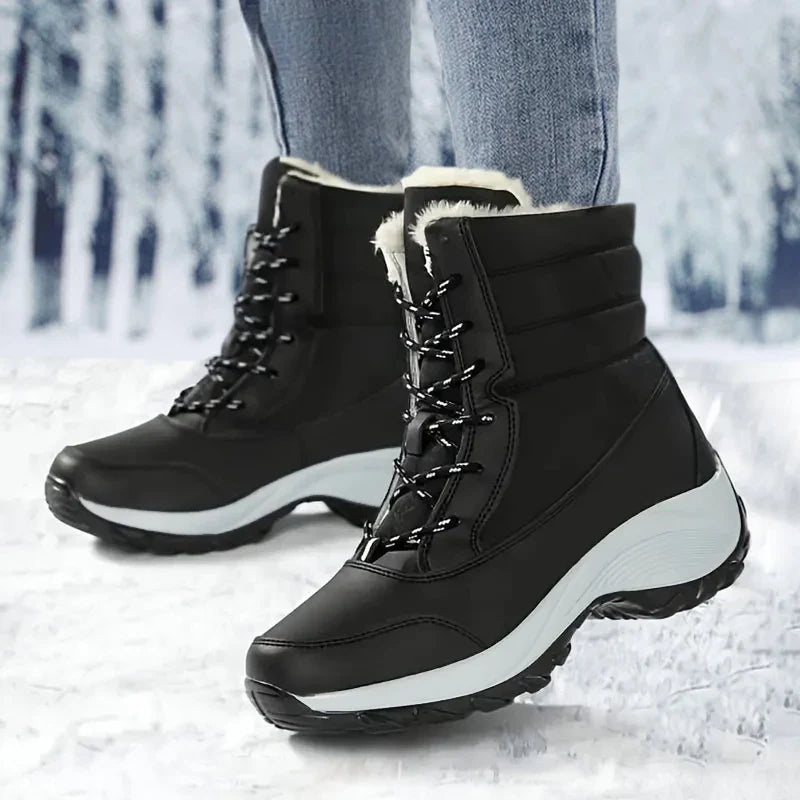 Diana | Elegant Plush-Trim Waterproof Winter Boots