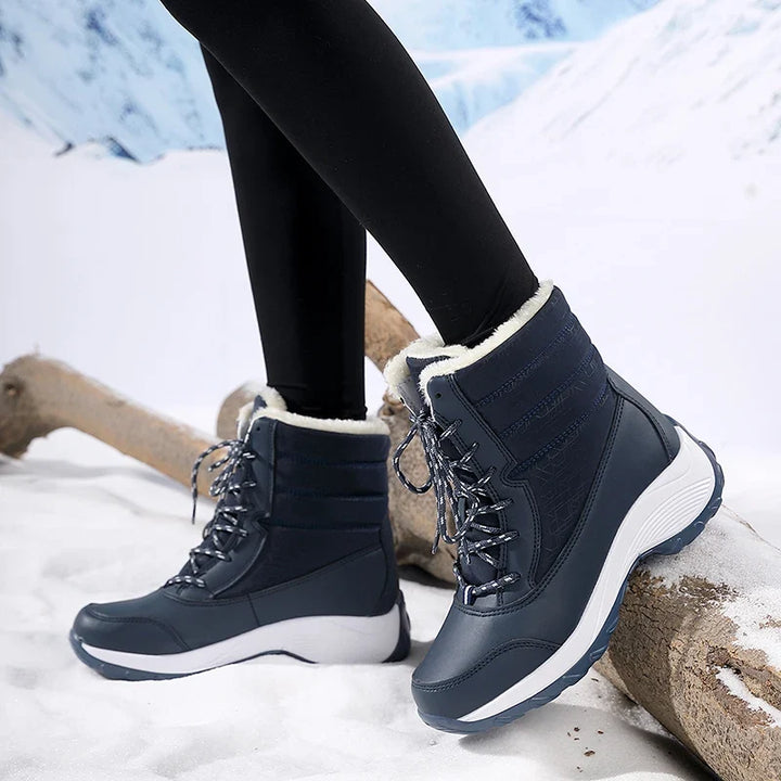Diana | Elegant Plush-Trim Waterproof Winter Boots