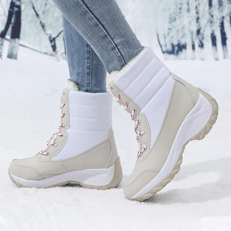 Diana | Elegant Plush-Trim Waterproof Winter Boots
