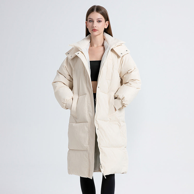 Diana | Stylish Long Hooded Quilted Winter Puffer Jacket