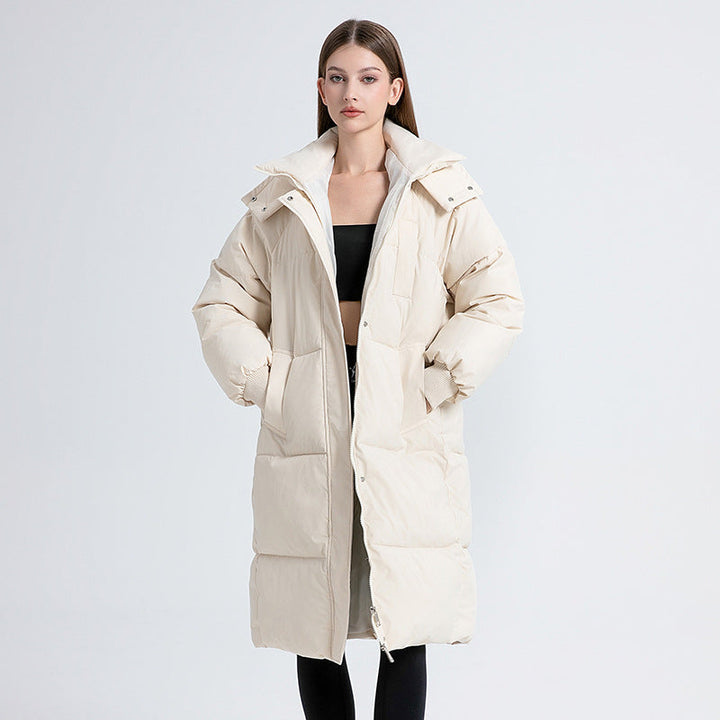 Diana | Stylish Long Hooded Quilted Winter Puffer Jacket