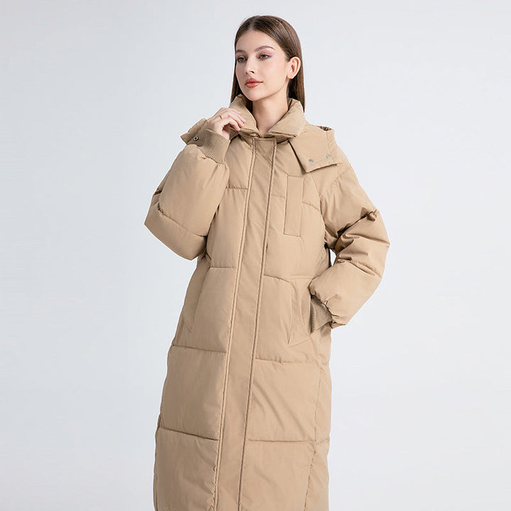 Diana | Stylish Long Hooded Quilted Winter Puffer Jacket