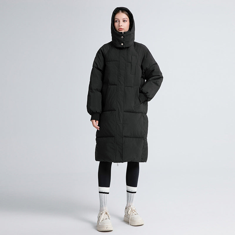 Diana | Stylish Long Hooded Quilted Winter Puffer Jacket