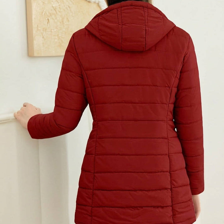 Diane | Classic Long Hooded Quilted Puffer Jacket