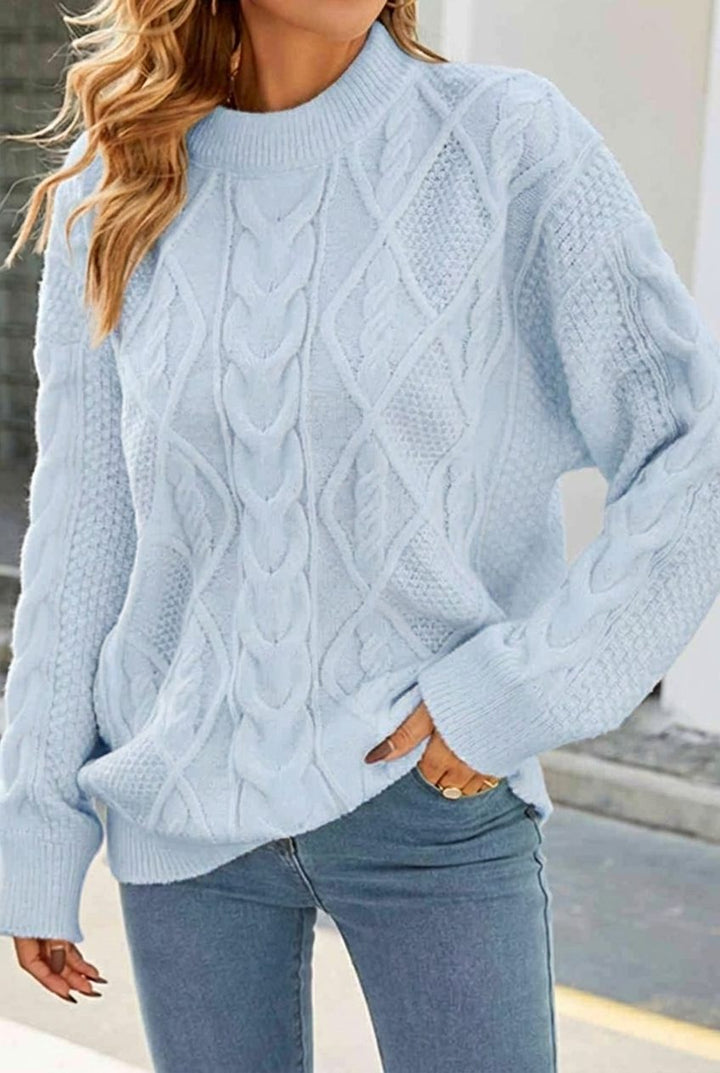 Diane | Cozy Oversized Womens Chunky Cable Knit Pullover Sweater