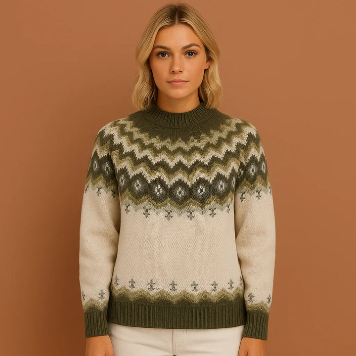 Diane | Fair Isle Crewneck Christmas Sweater Women