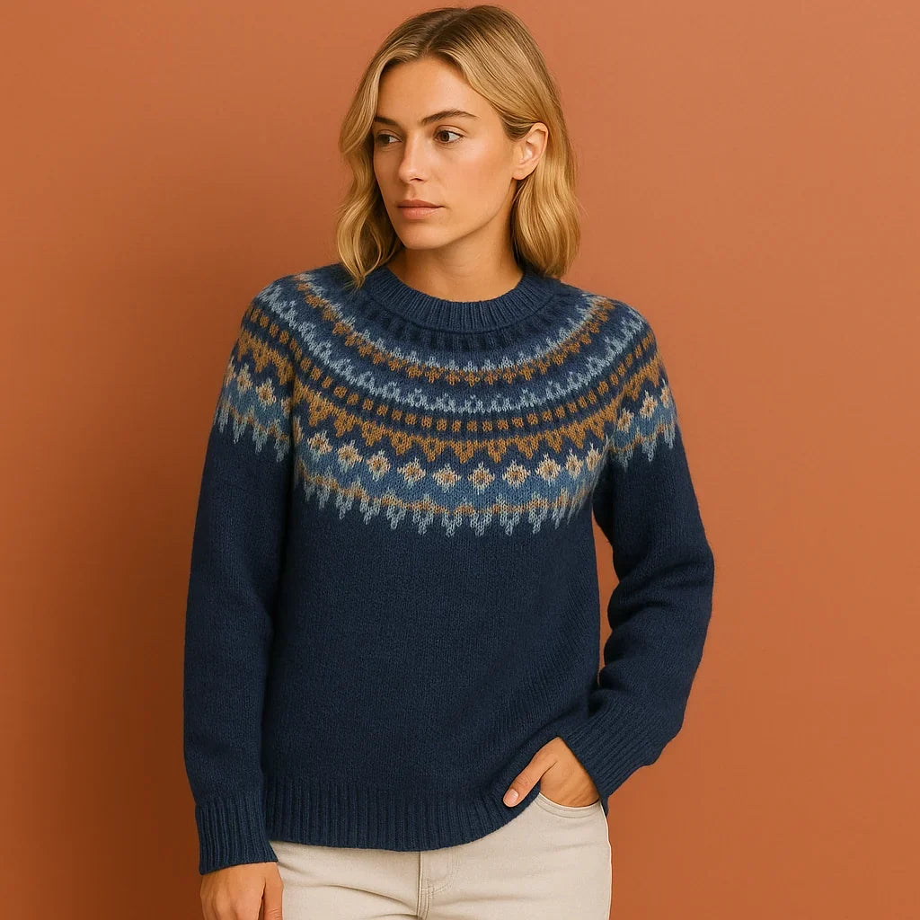 Diane | Fair Isle Crewneck Christmas Sweater Women