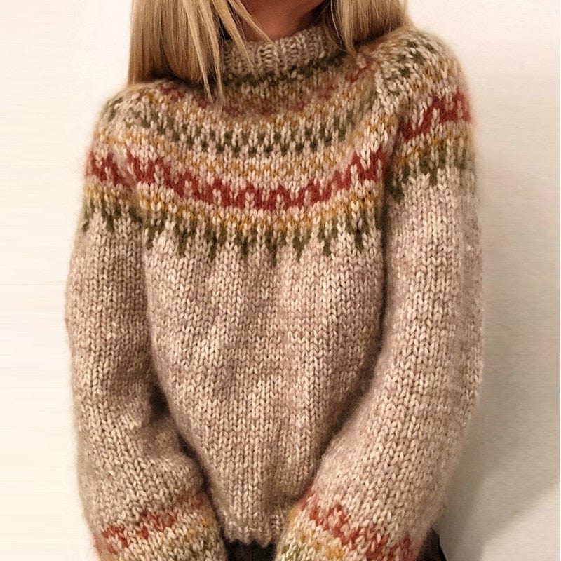 Diane | Relaxed Fair Isle Christmas Cardigan Sweater