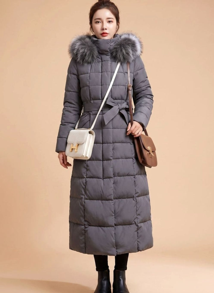 Diane | Relaxed Long Hooded Quilted Puffer Jacket