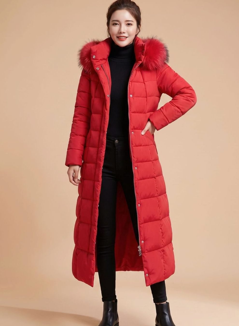 Diane | Relaxed Long Hooded Quilted Puffer Jacket