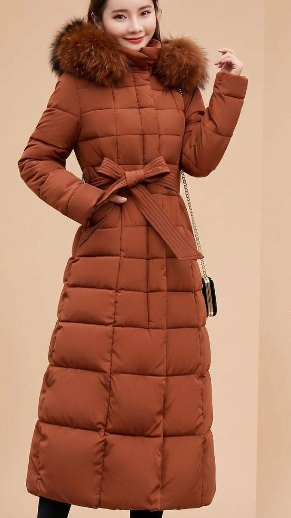 Diane | Relaxed Long Hooded Quilted Puffer Jacket
