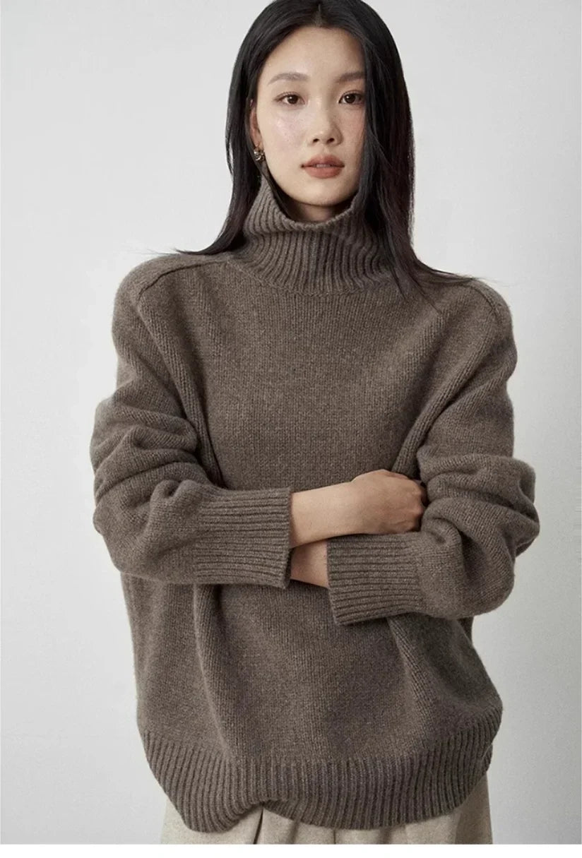 Diane | Relaxed Oversized Long Sleeve Turtleneck Sweater